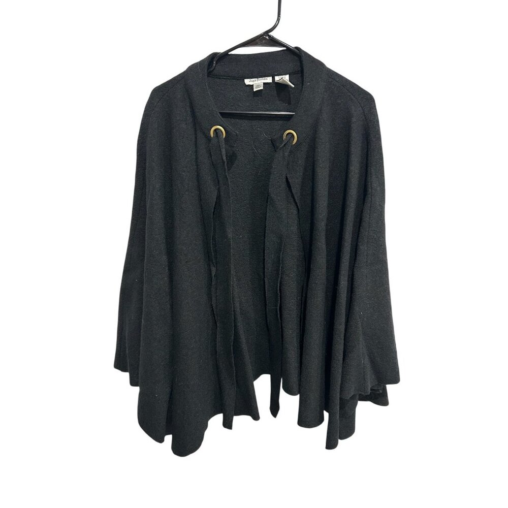 Joan Rivers Womens Tie Neck Open Front Classy Cape Shawl Elegant One Size